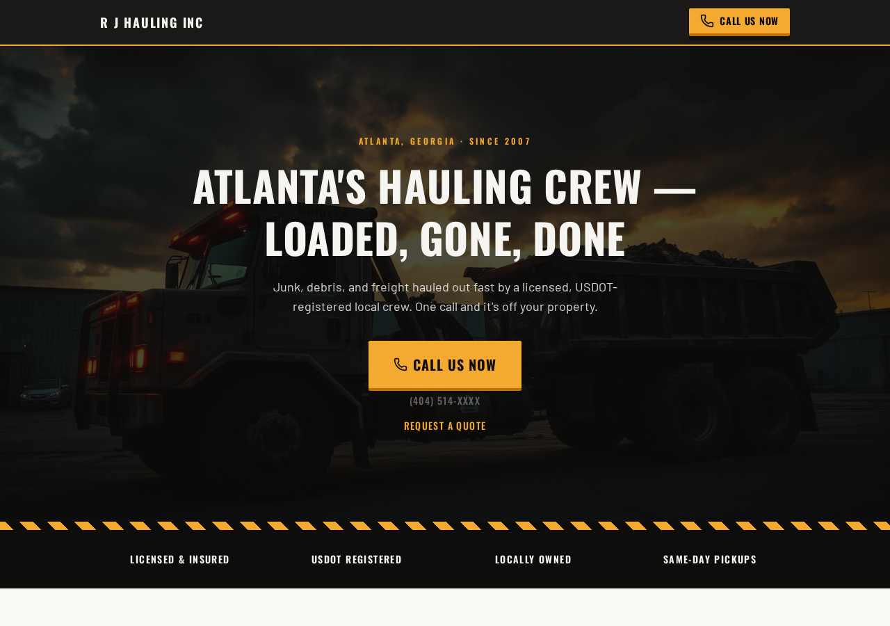 Hauling Inc. website preview